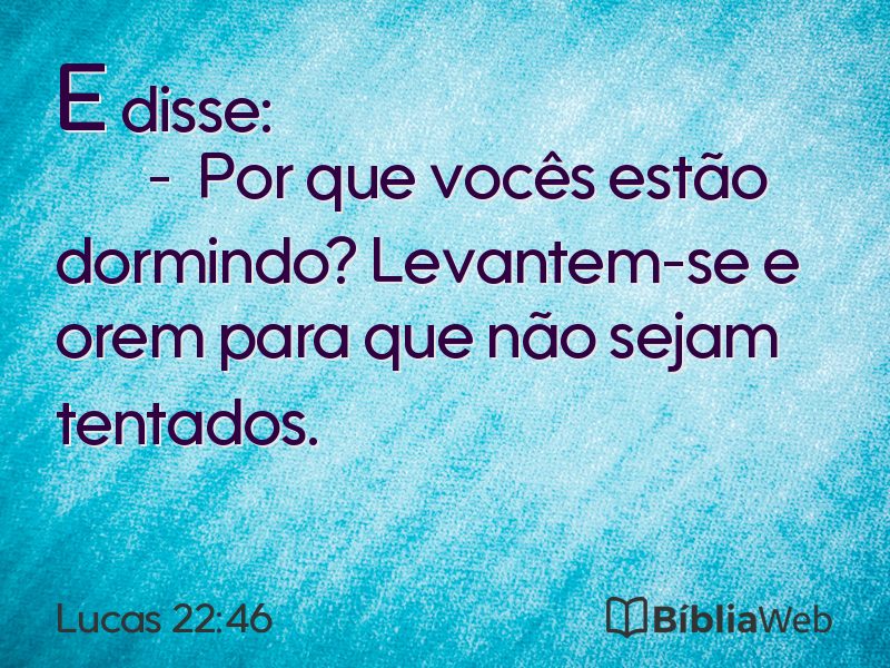 Lucas 22:46 em imagem para compartilhar