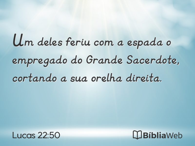 Lucas 22:50 em imagem para compartilhar