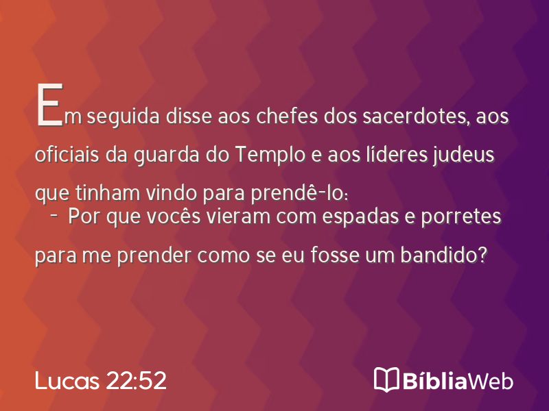 Lucas 22:52 em imagem para compartilhar