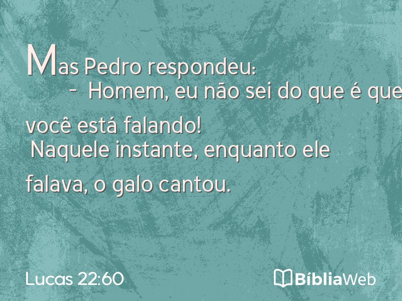 Lucas 22:60 em imagem para compartilhar