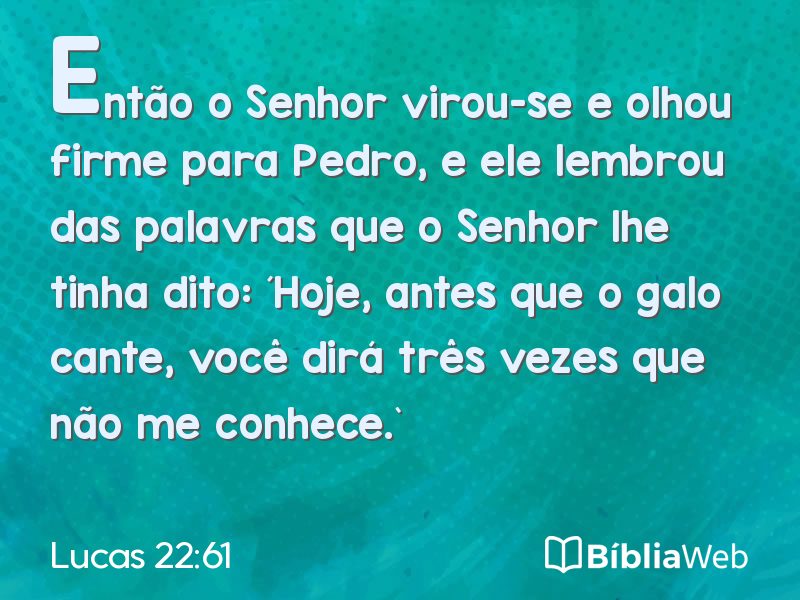 Lucas 22:61 em imagem para compartilhar
