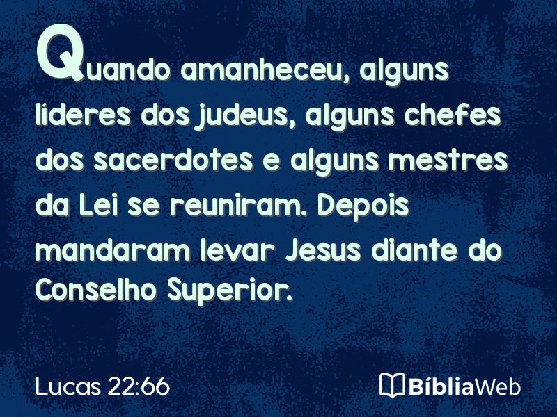 Lucas 22:66 em imagem para compartilhar