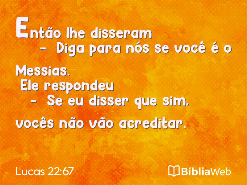 Lucas 22:67 em imagem para compartilhar