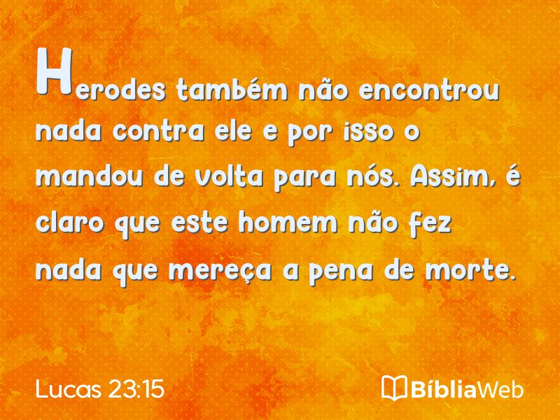 Lucas 23:15 em imagem para compartilhar