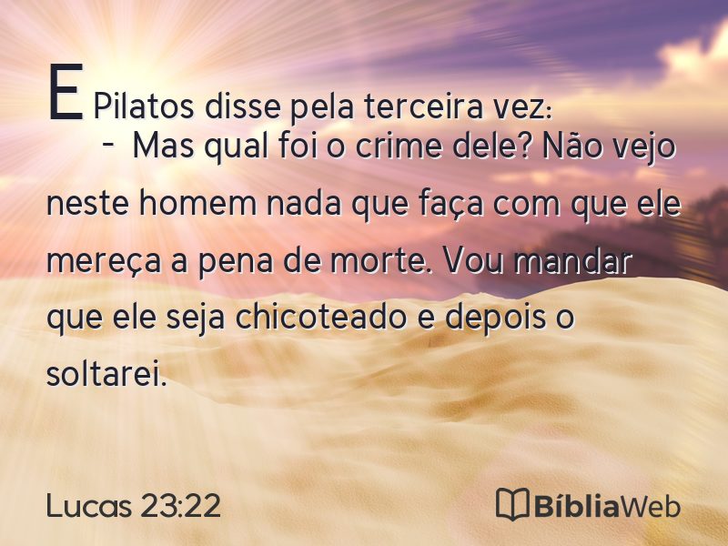 Lucas 23:22 em imagem para compartilhar