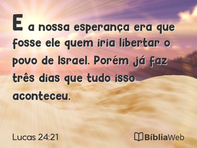 Lucas 24:21 em imagem para compartilhar