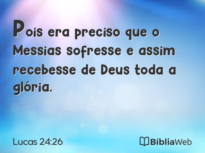 Lucas 24:26 em imagem para compartilhar
