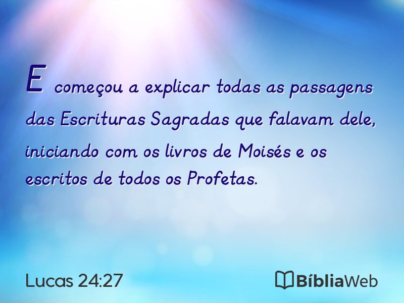 Lucas 24:27 em imagem para compartilhar