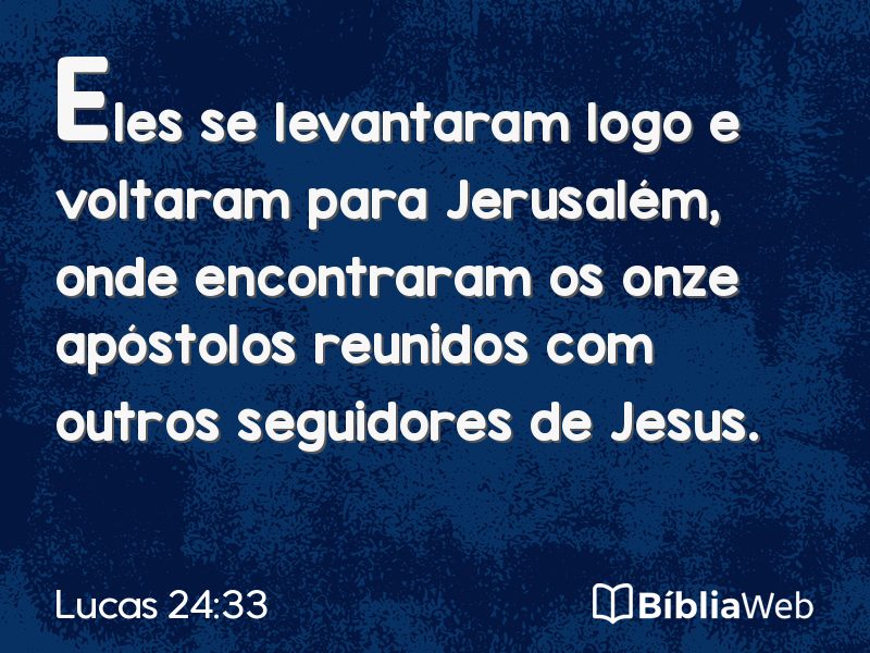 Lucas 24:33 em imagem para compartilhar