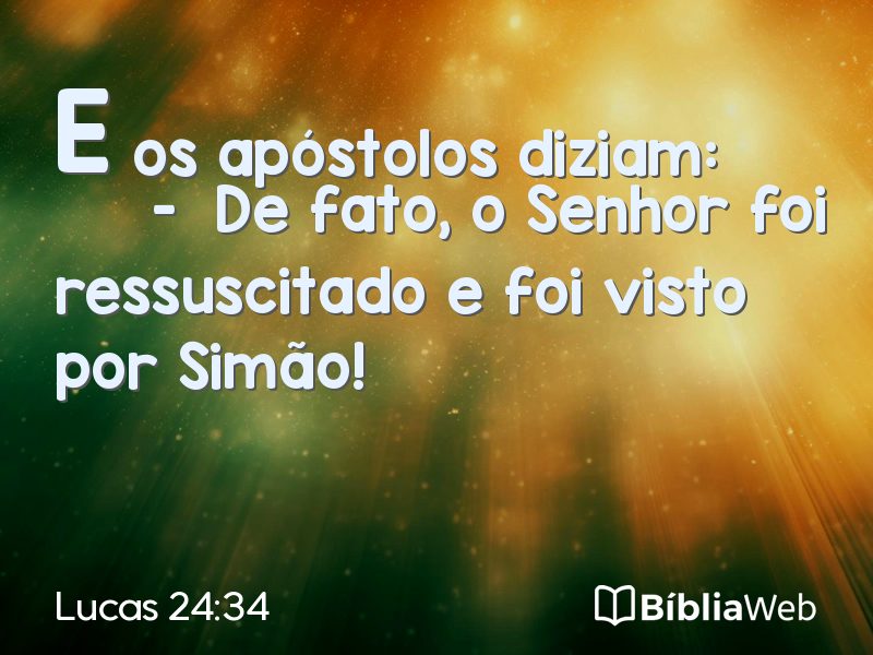 Lucas 24:34 em imagem para compartilhar