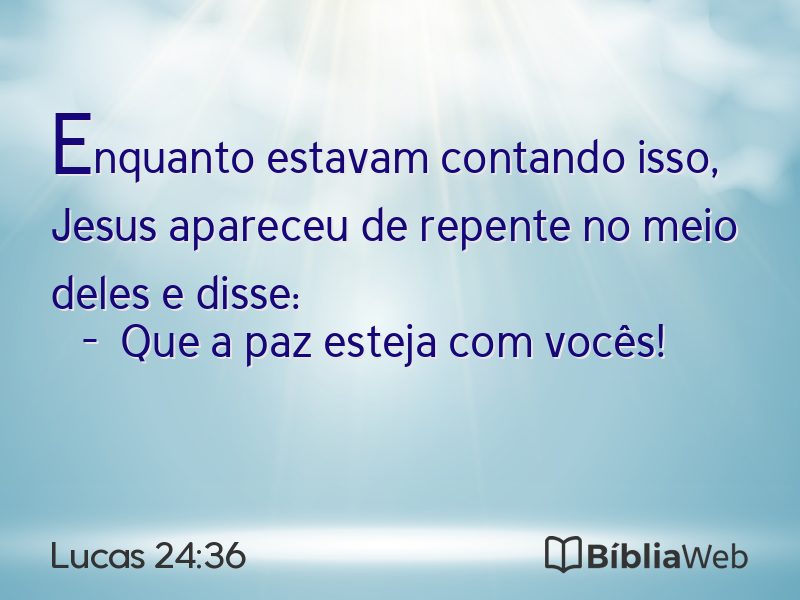 Lucas 24:36 em imagem para compartilhar