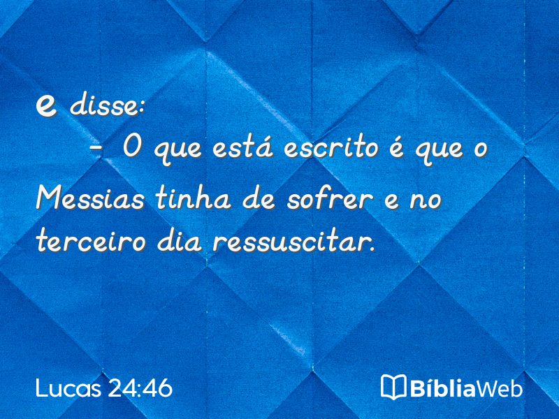 Lucas 24:46 em imagem para compartilhar