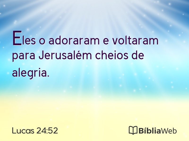 Lucas 24:52 em imagem para compartilhar