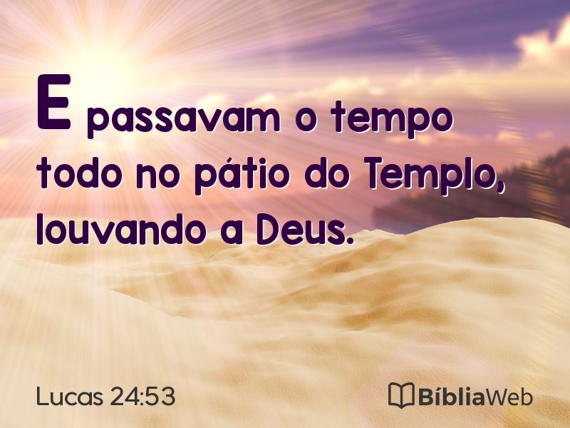 Lucas 24:53 em imagem para compartilhar