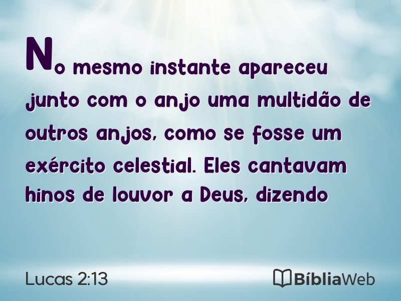 Lucas 2:13 em imagem para compartilhar