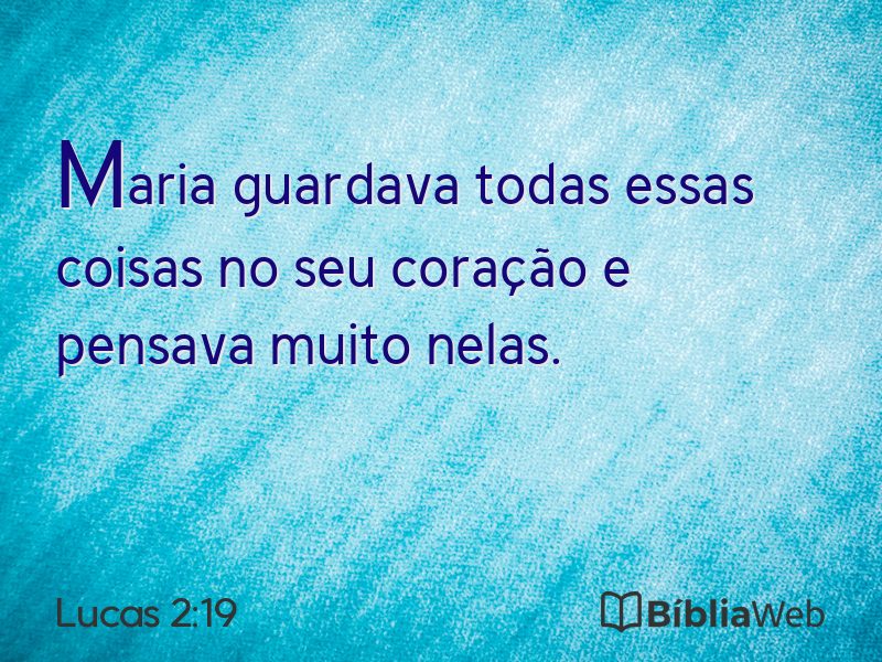 Lucas 2:19 em imagem para compartilhar