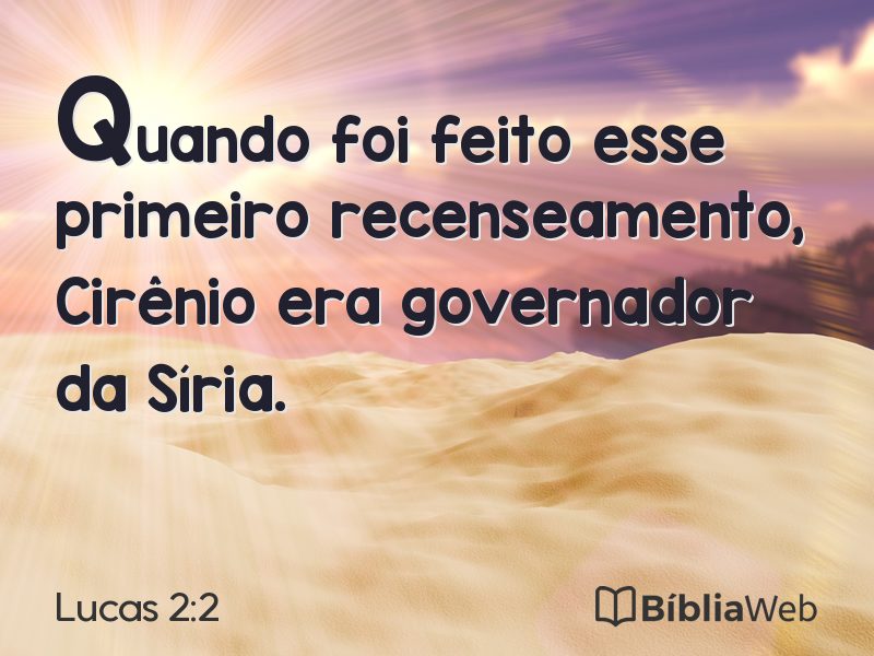 Lucas 2:2 em imagem para compartilhar