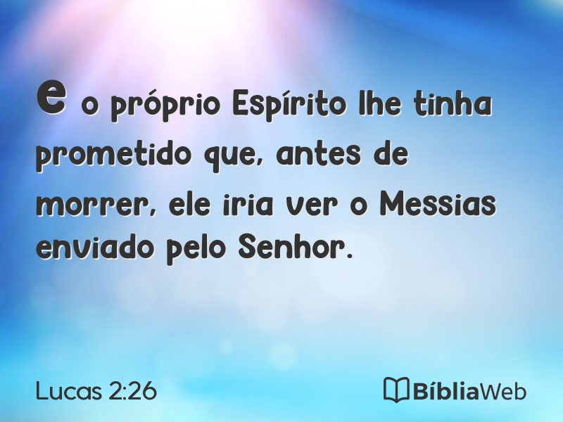 Lucas 2:26 em imagem para compartilhar