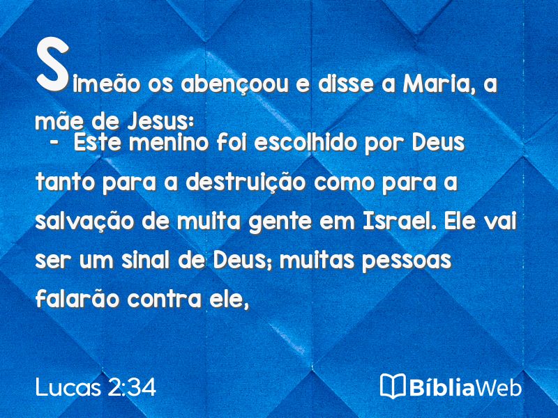 Lucas 2:34 em imagem para compartilhar