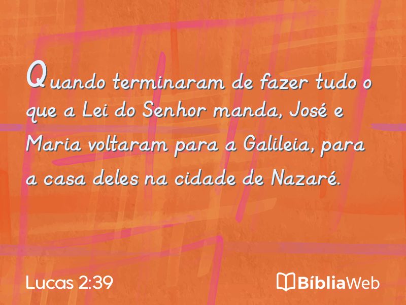 Lucas 2:39 em imagem para compartilhar
