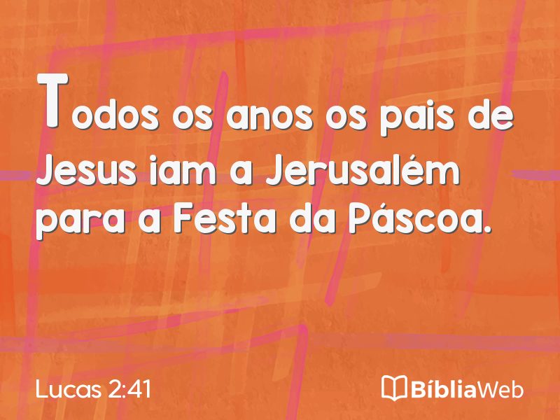 Lucas 2:41 em imagem para compartilhar