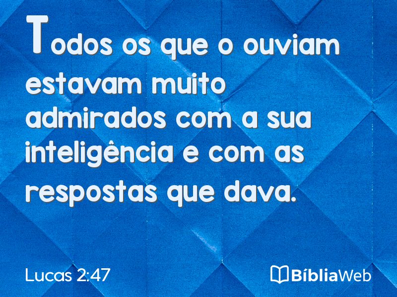 Lucas 2:47 em imagem para compartilhar