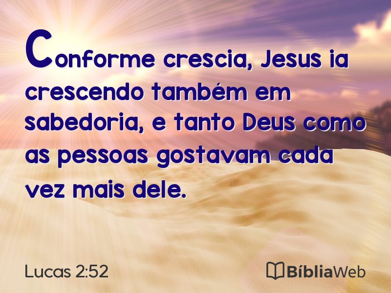 Lucas 2:52 em imagem para compartilhar