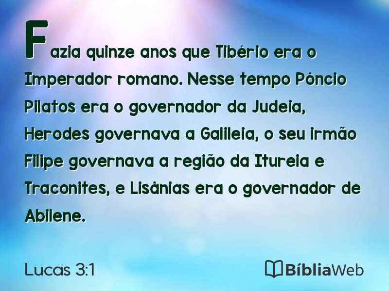 Lucas 3:1 em imagem para compartilhar