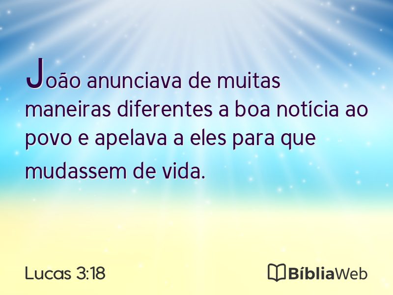 Lucas 3:18 em imagem para compartilhar