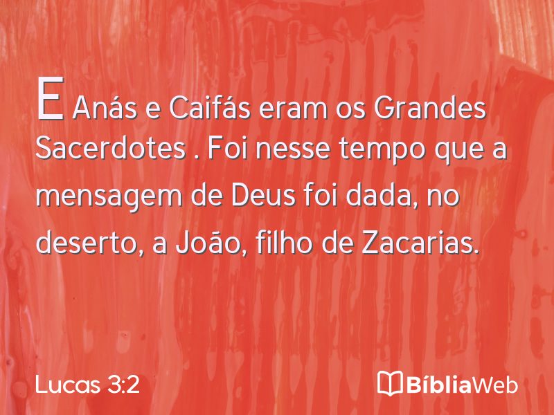 Lucas 3:2 em imagem para compartilhar