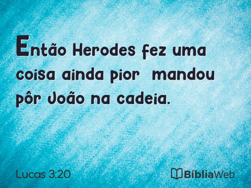 Lucas 3:20 em imagem para compartilhar