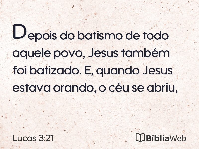 Lucas 3:21 em imagem para compartilhar
