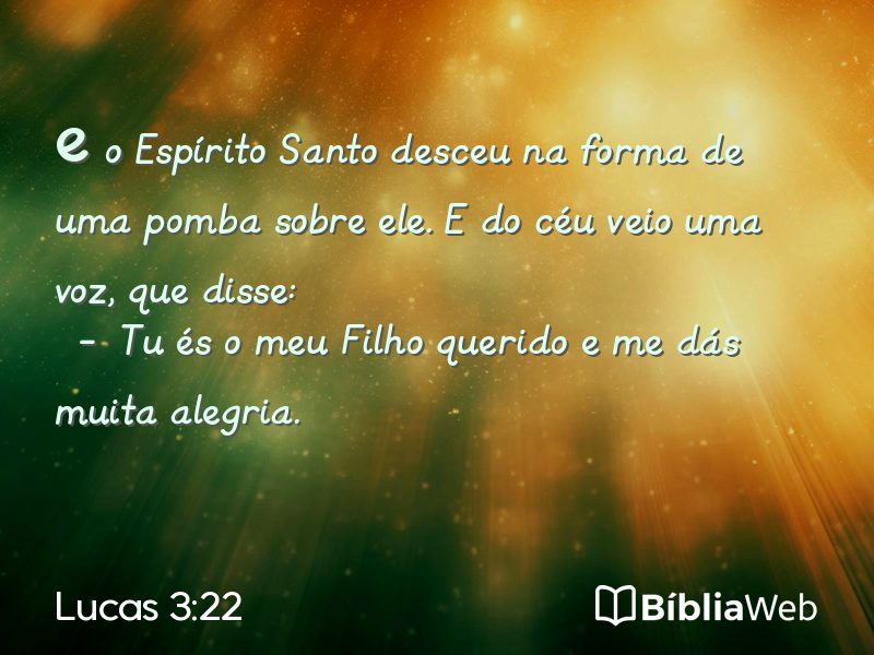 Lucas 3:22 em imagem para compartilhar