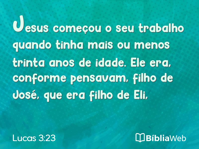 Lucas 3:23 em imagem para compartilhar