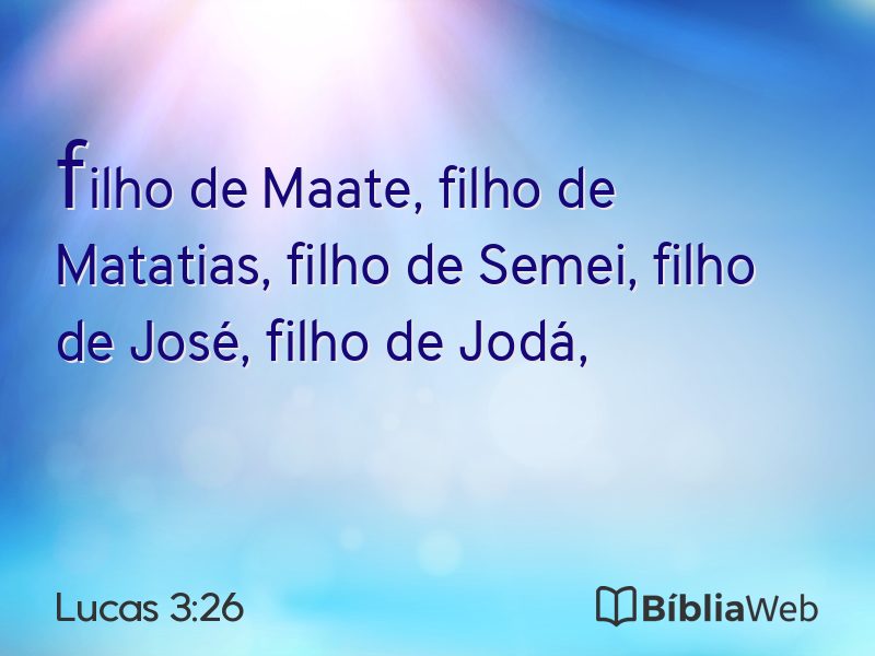 Lucas 3:26 em imagem para compartilhar