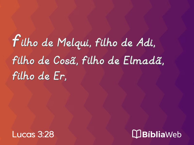 Lucas 3:28 em imagem para compartilhar