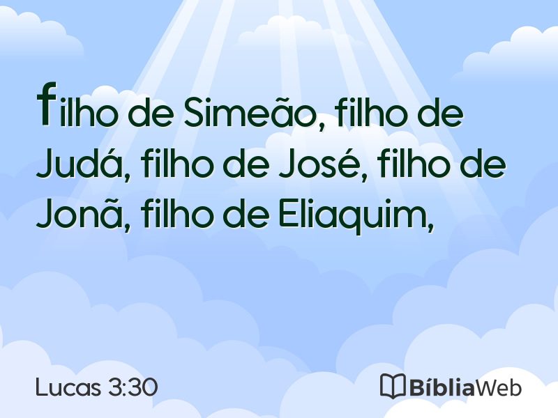 Lucas 3:30 em imagem para compartilhar