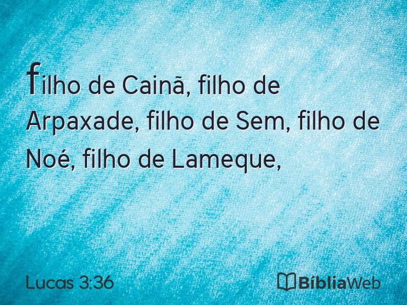 Lucas 3:36 em imagem para compartilhar