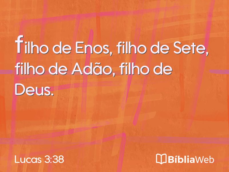 Lucas 3:38 em imagem para compartilhar