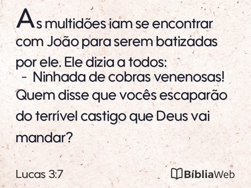 Lucas 3:7 em imagem para compartilhar