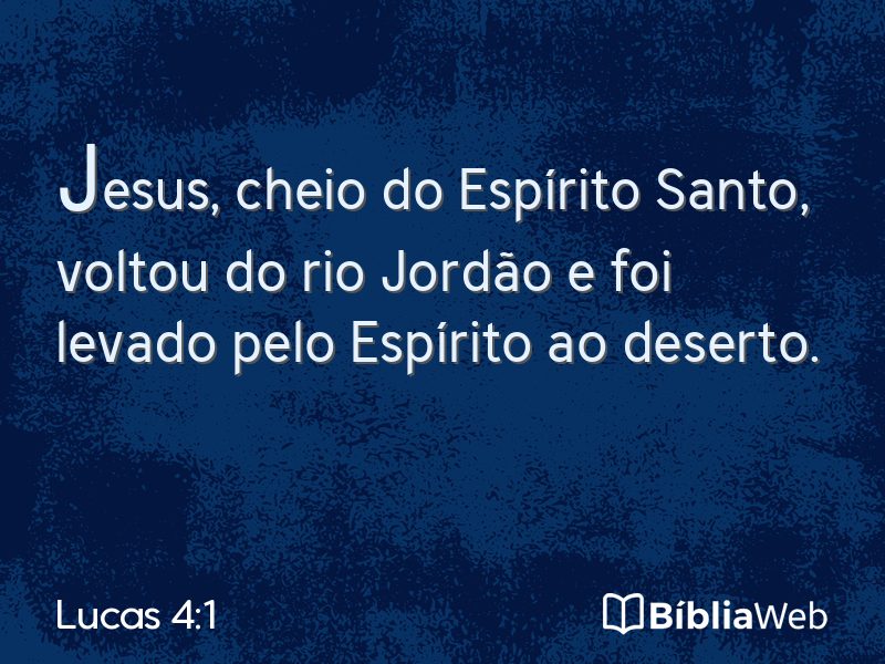 Lucas 4:1 em imagem para compartilhar