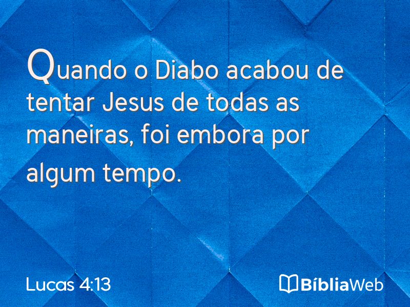 Lucas 4:13 em imagem para compartilhar