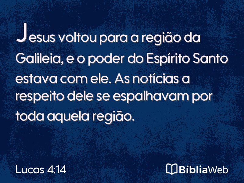 Lucas 4:14 em imagem para compartilhar