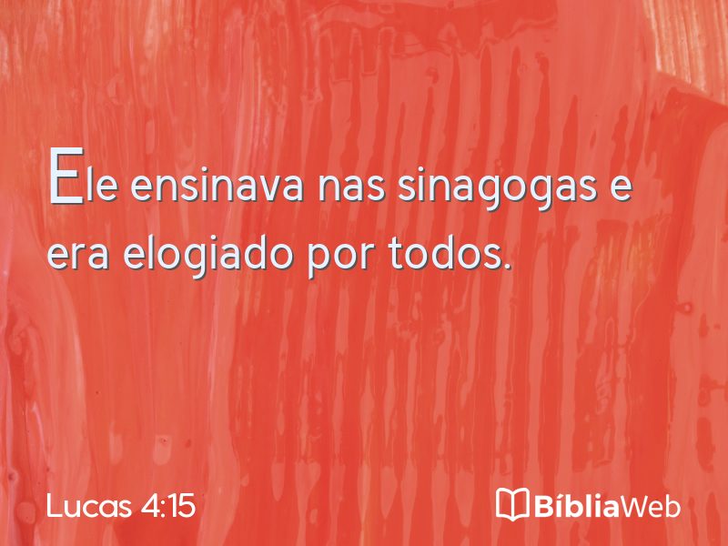 Lucas 4:15 em imagem para compartilhar