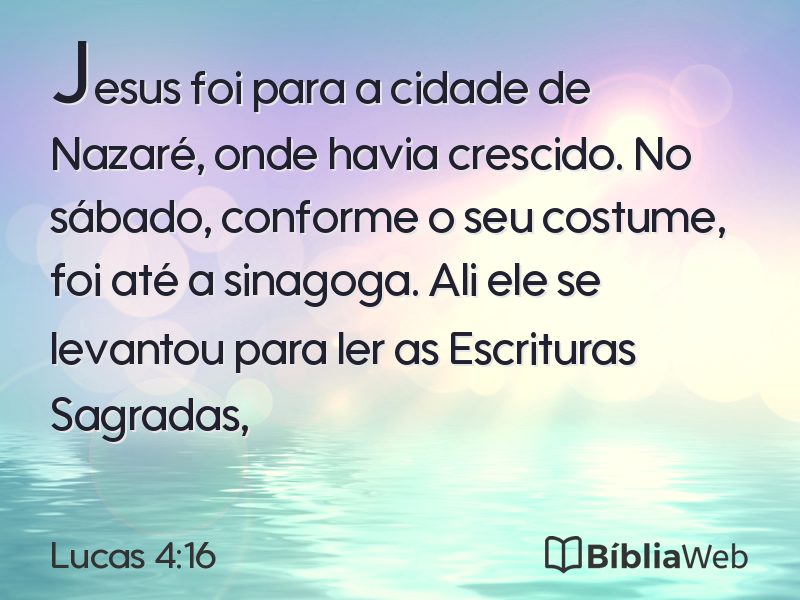 Lucas 4:16 em imagem para compartilhar