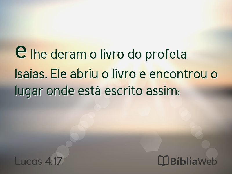 Lucas 4:17 em imagem para compartilhar