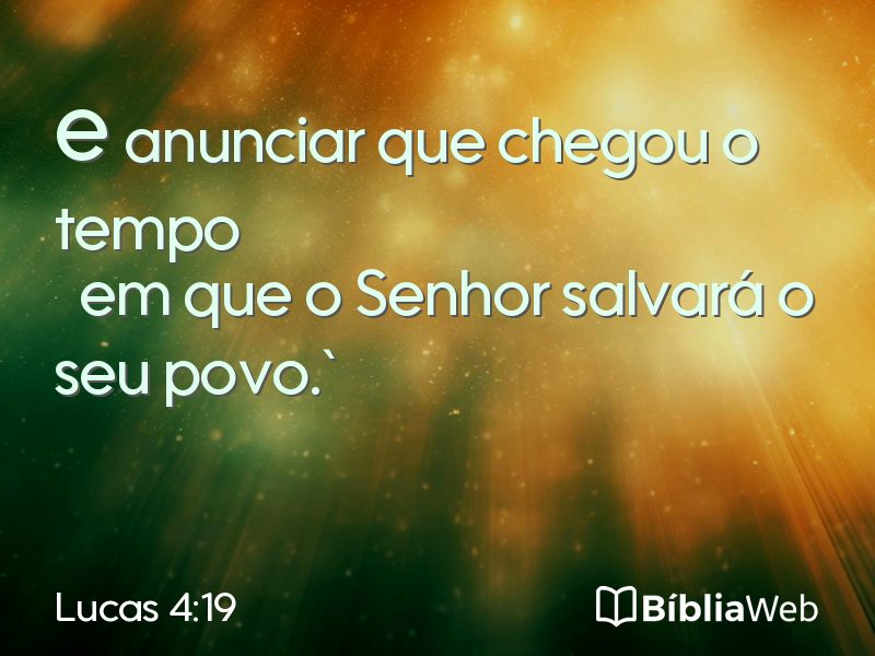 Lucas 4:19 em imagem para compartilhar