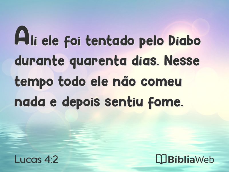 Lucas 4:2 em imagem para compartilhar