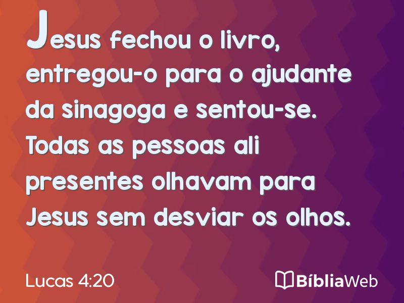 Lucas 4:20 em imagem para compartilhar