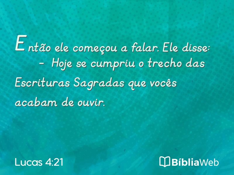Lucas 4:21 em imagem para compartilhar